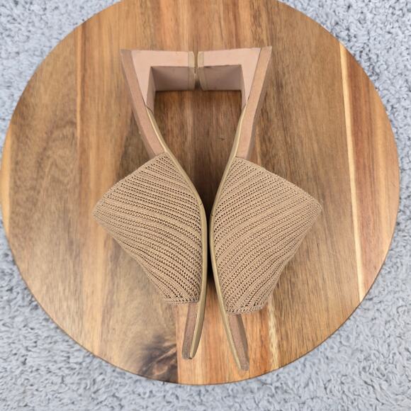 Vivaia Womens 36 Jade Almond Square Open Toe Business Casual Block Heel Slide - Picture 7 of 12